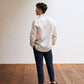 Camicia in lino sartoriale su misura in colore naturale