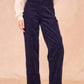 Pantaloni Parme in velluto a coste blu navy