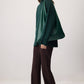 Borsa shopper oversize in ecopelle verde