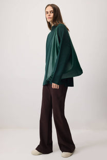 Borsa shopper oversize in ecopelle verde