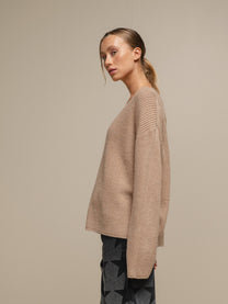 Maglione in maglia con scollo a V