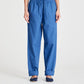 Pantaloni Astrid in popeline di cotone biologico azzurro