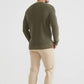 Maglione girocollo in cotone verde