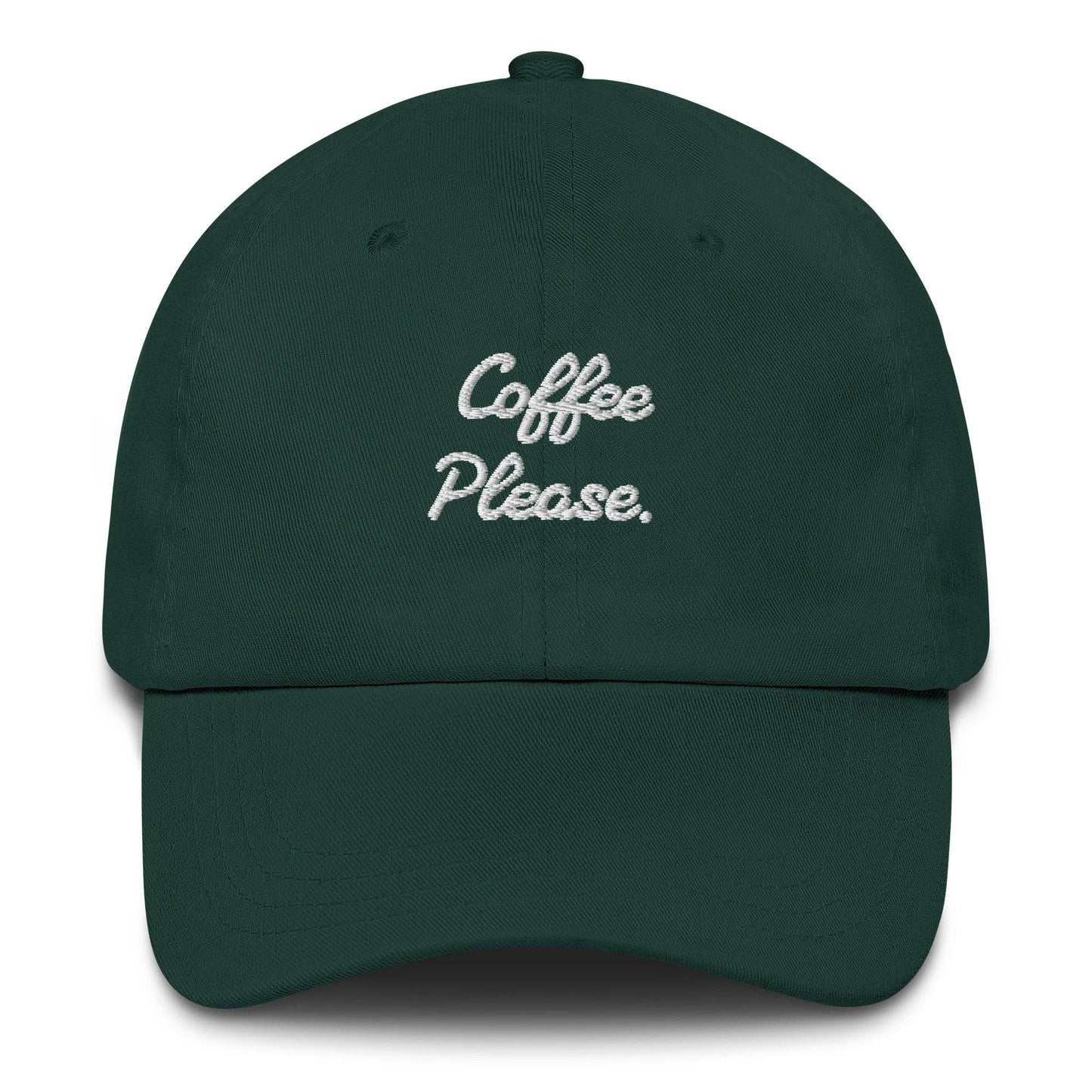 Cappellino da baseball ricamato “Coffee Please”