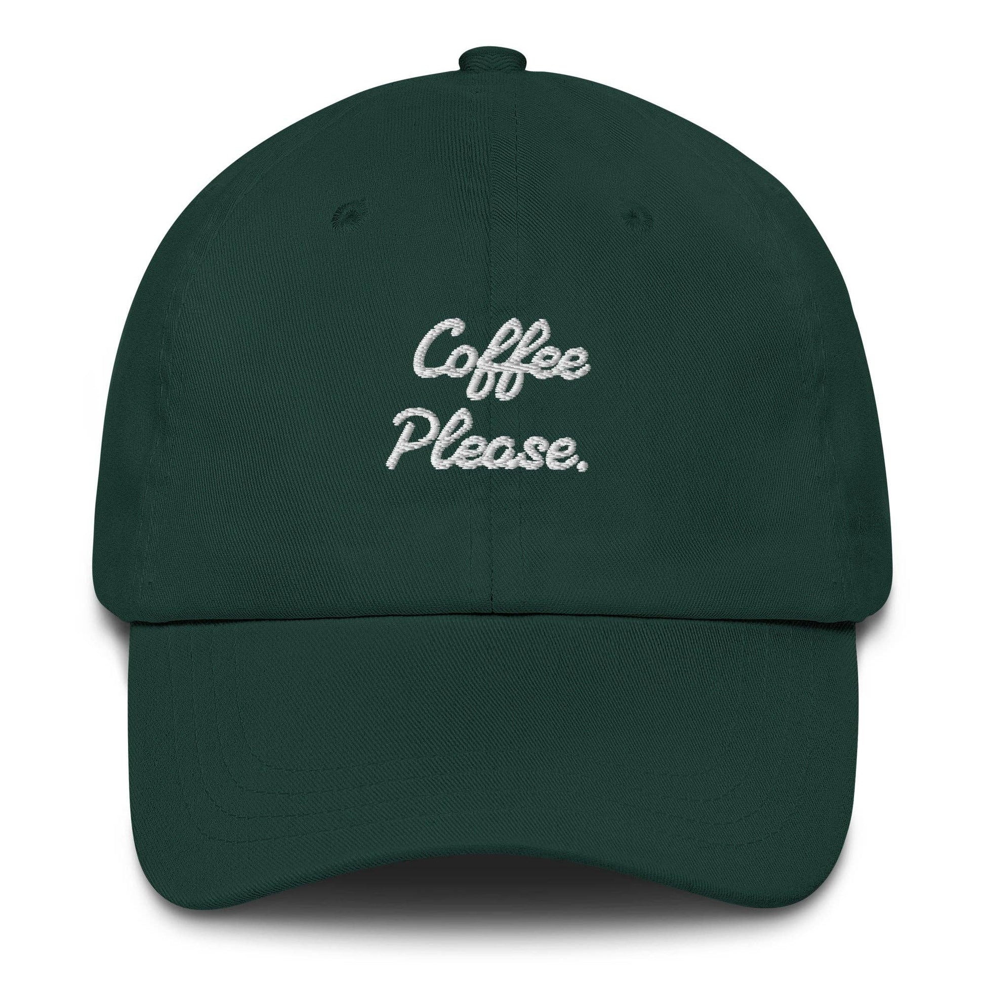 Cappellino da baseball ricamato “Coffee Please”