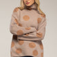 Maglione girocollo a righe metallizzate blu navy