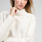 Maglione oversize in maglia calda écru
