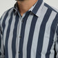 Camicia a righe comfort blu navy