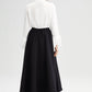 Gonna midi nera con volant