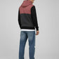 Felpa con zip Chimp color block con cappuccio