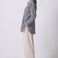 Camicia lunga a righe verticali con taschino
