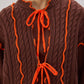 Cardigan in maglia con dettagli a contrasto