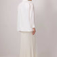 Camicia oversize con maniche a palloncino in misto cotone