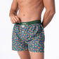 Boxer in cotone biologico con stampa orso bruno