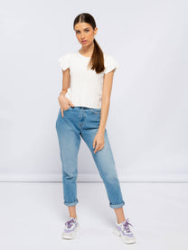 Jeans mom fit in cotone