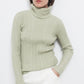 Maglione dolcevita a maglia strutturata