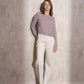 Maglia girocollo cropped in maglia morbida