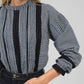 Camicia Saminay a quadri con pizzo e collo alto