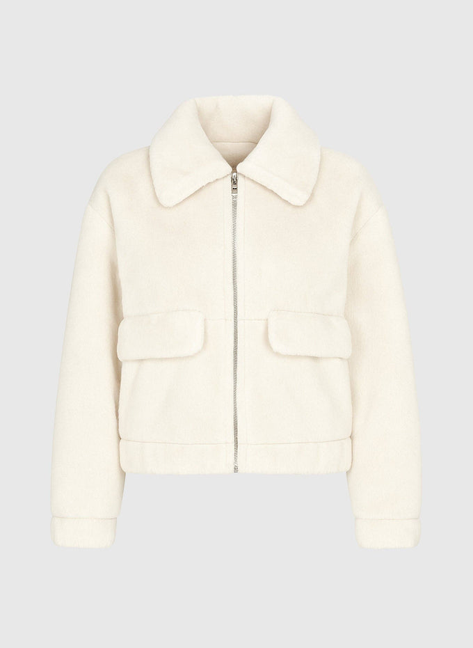Giacca Candice in pelliccia sintetica con zip