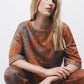 Blusa in tessuto strutturato con maniche a 3/4