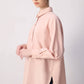 Camicia in popeline oversize rosa