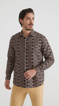 Camicia comfort a fantasia