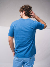 T-shirt basic in cotone con logo ricamato