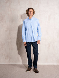 Camicia Oxford slim fit in cotone misto