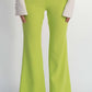 Pantaloni a zampa lime a vita alta