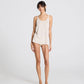Top in lino Synne grigio antico