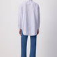 Camicia oversize a righe blu navy