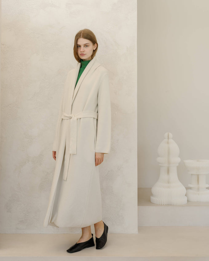 Cappotto maxi in misto cashmere con cintura