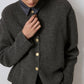 Cardigan in maglia antracite con bottoni dorati