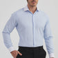 Camicia comfort a righe cielo