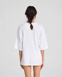 T-shirt oversize Maya in cotone biologico bianca