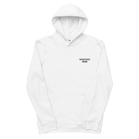Felpa con cappuccio unisex in cotone biologico personalizzabile con ricamo