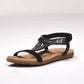 Sandali flat scintillanti con cinturini