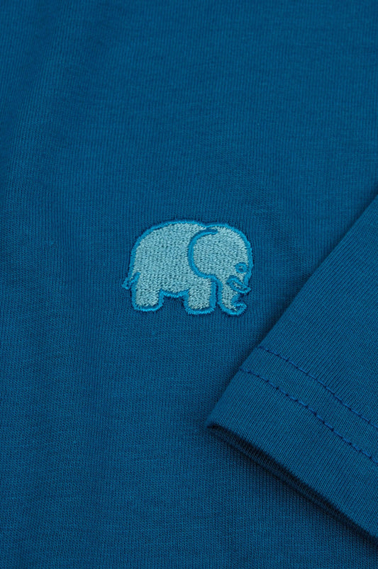 T-shirt essenziale donna in cotone biologico blu classico