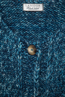 Gilet in maglia melange con bottoni