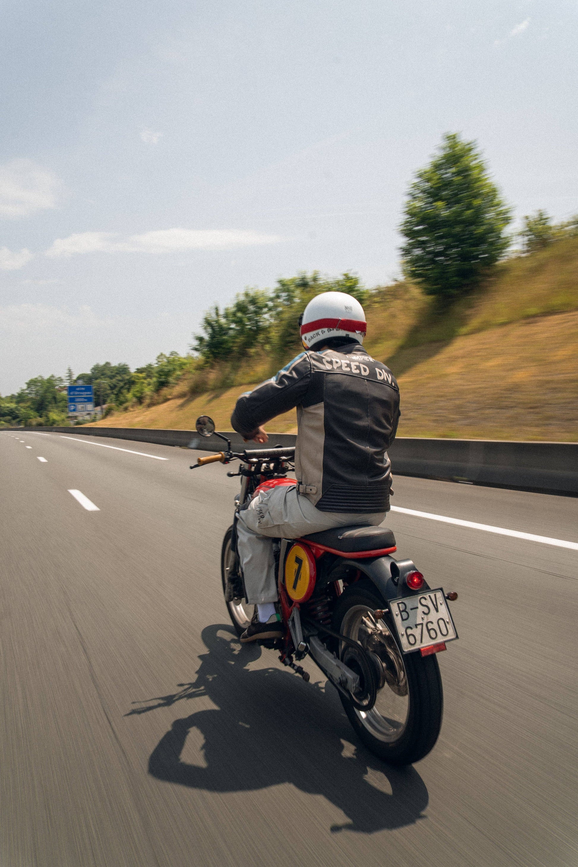 Giacca tecnica in pelle Speed Division