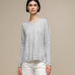 Maglione in maglia con scollo a V e micro paillettes