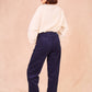 Pantaloni Parme in velluto a coste blu navy
