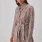 Camicia lunga a quadretti con cintura
