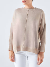 Maglione in maglia morbida con scollo tondo Nervo