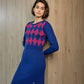 Abito in maglia Rhombus a rombi