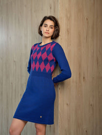 Abito in maglia Rhombus a rombi