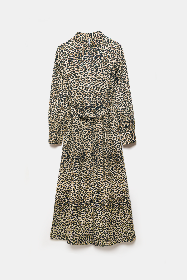 Abito camicia animalier