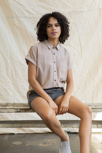Camicia Bea in chambray ruggine