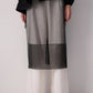 Gonna in organza nera trasparente