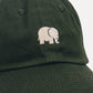 Cappello dad verde Kombu con logo ricamato